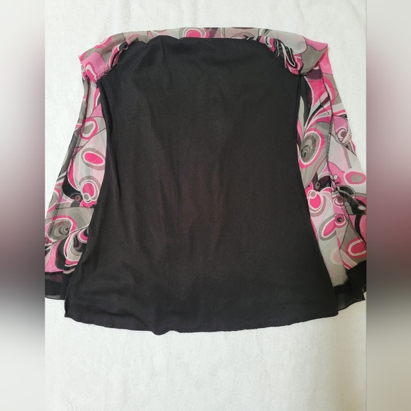 Pink and Black Swirl Pattern Dress - Picture 8 of 9